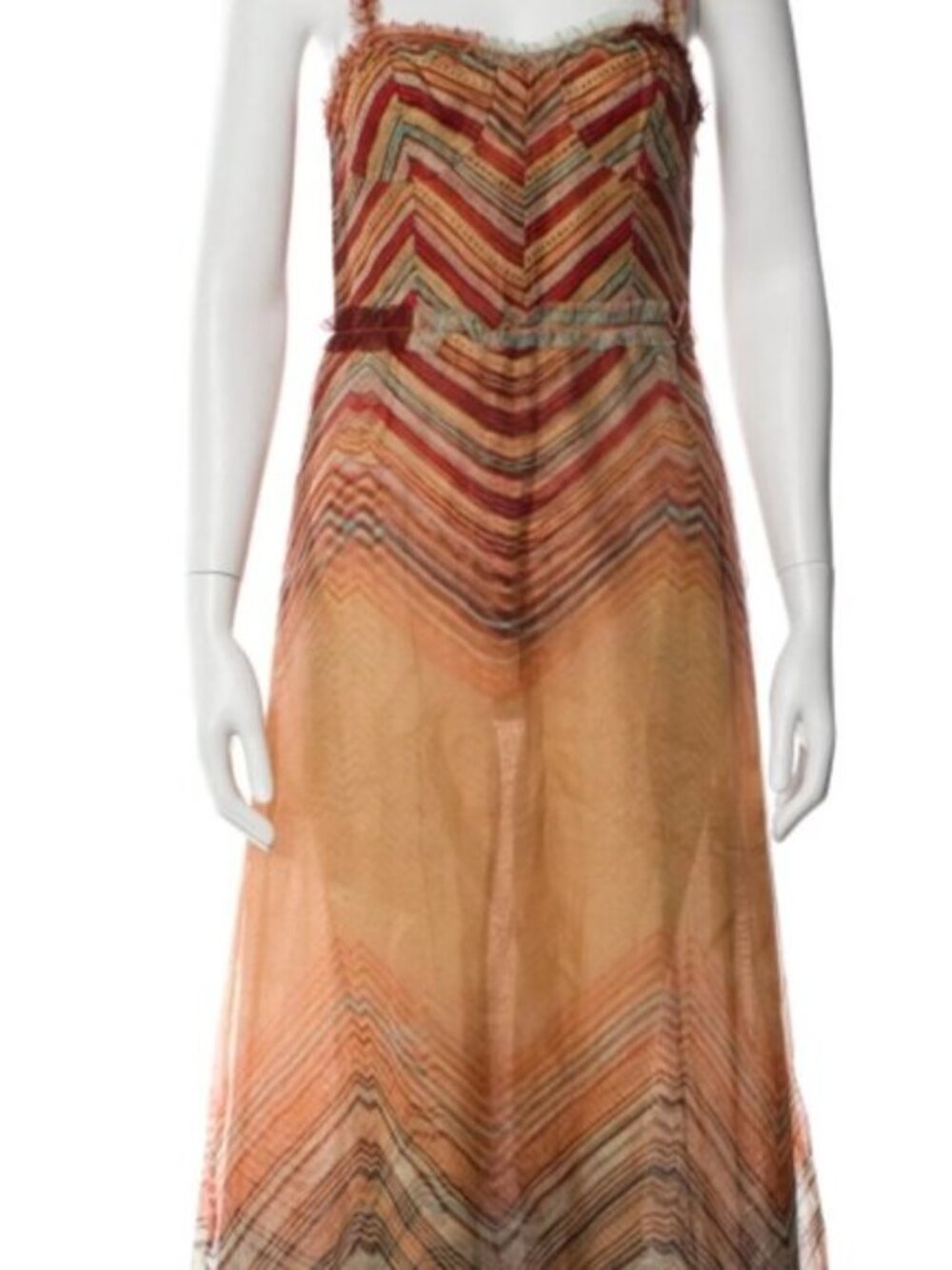 NWOT ULLA JOHNSON Gisele Silk Midi Cocktail Dress in Tierra XS $890. - Picture 6 of 10
